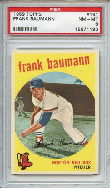 1959 Topps 161 Frank Baumann PSA NM-MT 8