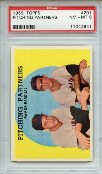1959 Topps 291 Pitching Partners PSA NM-MT 8