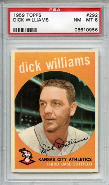1959 Topps 292 Dick Williams PSA NM-MT 8