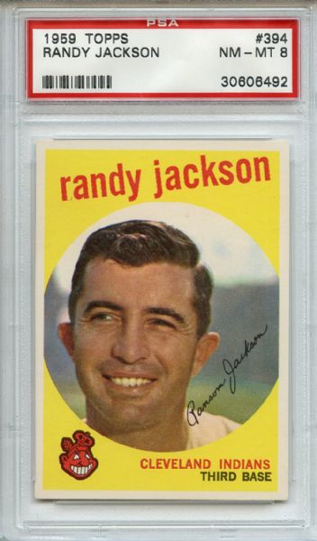1959 Topps 394 Randy Jackson PSA NM-MT 8