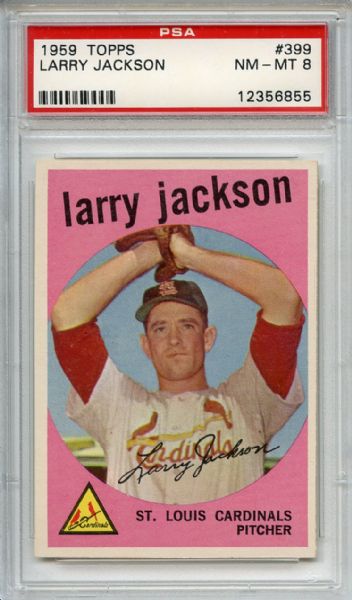 1959 Topps 399 Larry Jackson PSA NM-MT 8