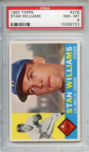 1960 Topps 278 Stan Williams PSA NM-MT 8