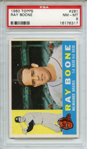 1960 Topps 281 Ray Boone PSA NM-MT 8