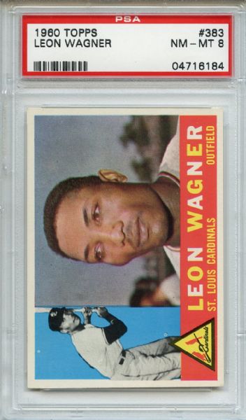 1960 Topps 383 Leon Wagner PSA NM-MT 8