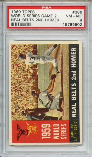 1960 Topps 386 World Series Game 2 PSA NM-MT 8