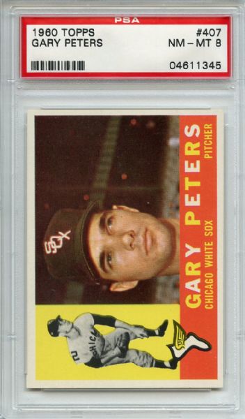 1960 Topps 407 Gary Peters PSA NM-MT 8