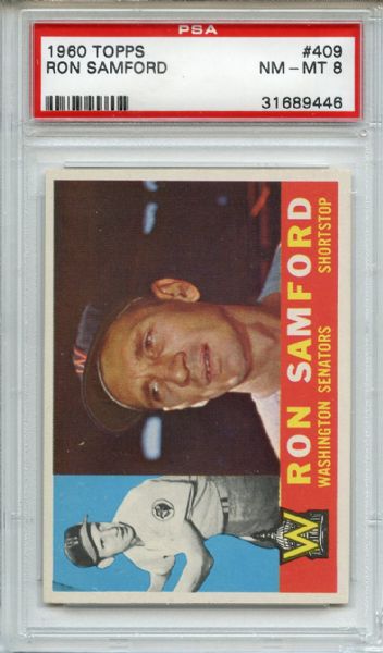 1960 Topps 409 Ron Samford PSA NM-MT 8