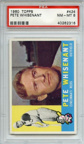 1960 Topps 424 Pete Whisenant PSA NM-MT 8