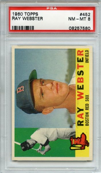 1960 Topps 452 Ray Webster PSA NM-MT 8