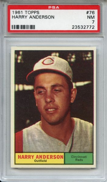 1961 Topps 76 Harry Anderson PSA NM 7