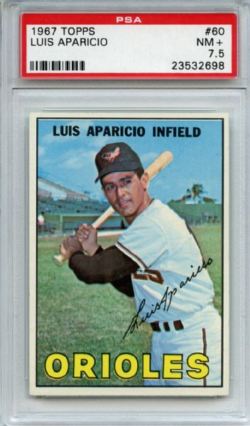 1967 Topps 60 Luis Aparicio PSA NM+ 7.5