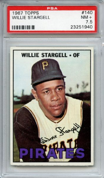 1967 Topps 140 Willie Stargell PSA NM+ 7.5
