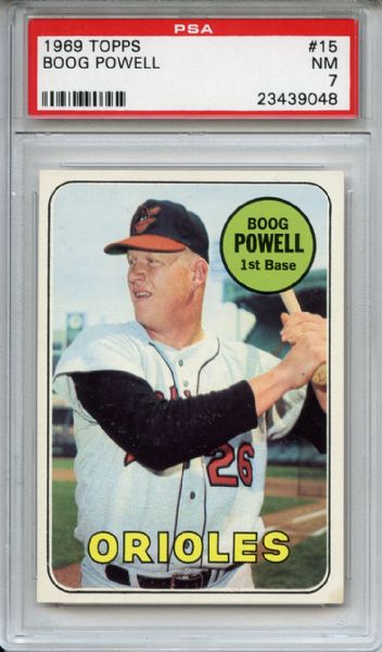 1969 Topps 15 Boog Powell PSA NM 7