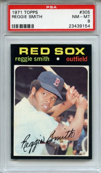 1971 Topps 305 Reggie Smith PSA NM-MT 8