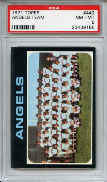 1971 Topps 442 California Angels Team PSA NM-MT 8