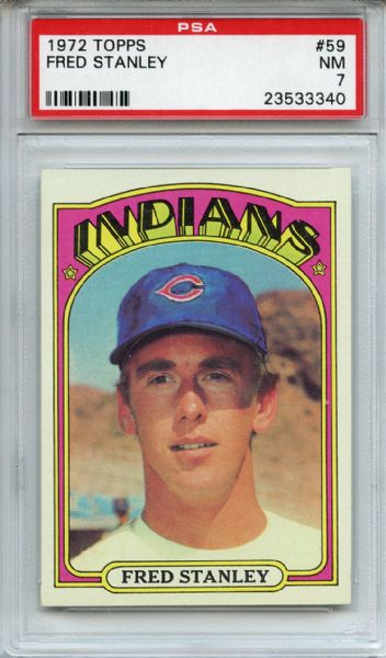 1972 Topps 59 Fred Stanley PSA NM 7
