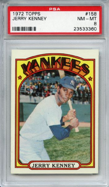 1972 Topps 158 Jerry Kenney PSA NM-MT 8