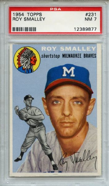 1954 Topps 231 Roy Smalley PSA NM 7