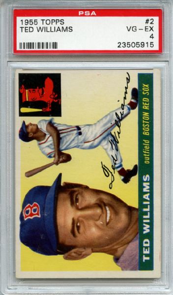 1955 Topps 2 Ted Williams PSA VG-EX 4