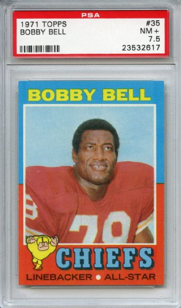 1971 Topps 35 Bobby Bell PSA NM+ 7.5