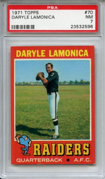 1971 Topps 70 Daryle Lamonica PSA NM 7