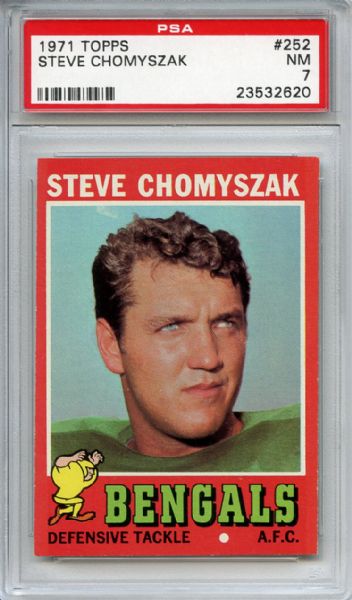 1971 Topps 252 Steve Chomyszak PSA NM 7