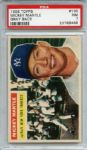 1956 Topps 135 Mickey Mantle Gray Back PSA NM 7
