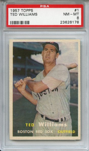 1957 Topps 1 Ted Williams PSA NM-MT 8