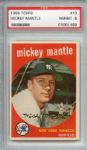 1959 Topps 10 Mickey Mantle PSA NM-MT 8