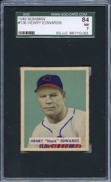 1949 Bowman 136 Henry Edwards SGC NM 84 / 7