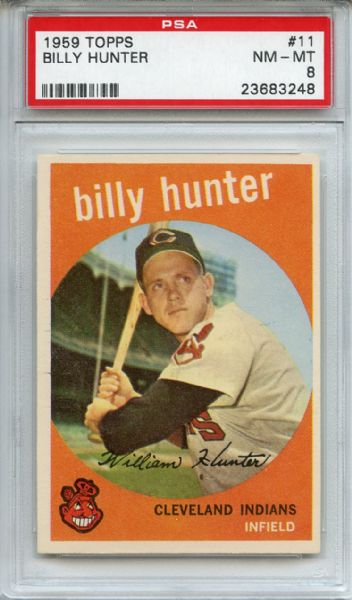 1959 Topps 11 Billy Hunter PSA NM-MT 8