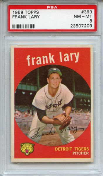 1959 Topps 393 Frank Lary PSA NM-MT 8