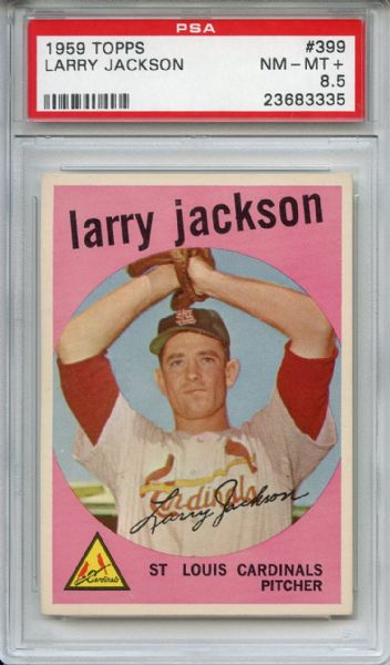 1959 Topps 399 Larry Jackson PSA NM-MT+ 8.5