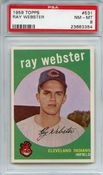 1959 Topps 531 Ray Webster PSA NM-MT 8