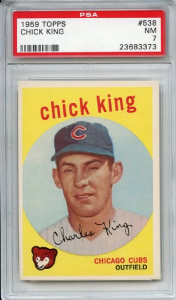 1959 Topps 538 Chick King PSA NM 7