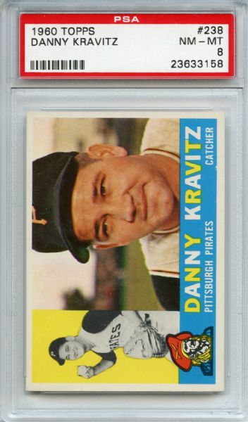 1960 Topps 238 Danny Kravitz PSA NM-MT 8