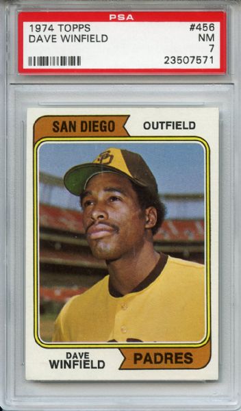 1974 Topps 456 Dave Winfield RC PSA NM 7