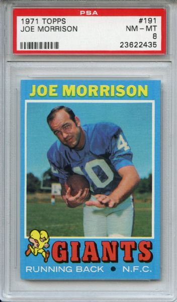 1971 Topps 191 Joe Morrison PSA NM-MT 8
