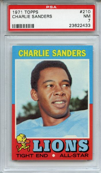 1971 Topps 210 Charlie Sanders PSA NM 7