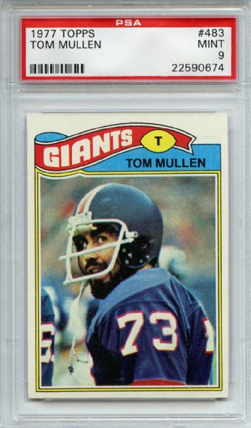 1977 Topps 483 Tom Mullen PSA MINT 9