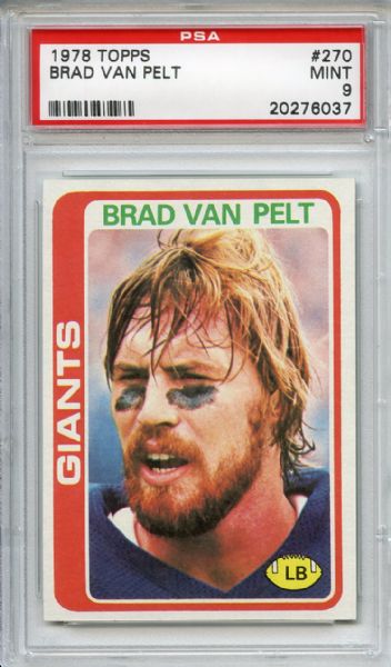 1978 Topps 270 Brad Van Pelt PSA MINT 9