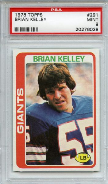 1978 Topps 291 Brian Kelley PSA MINT 9