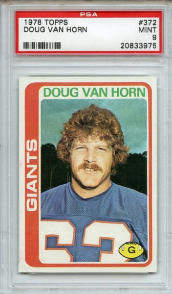1978 Topps 372 Doug Van Horn PSA MINT 9