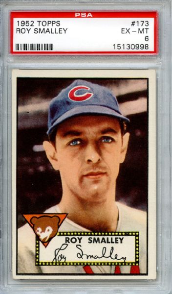 1952 Topps 173 Roy Smalley PSA EX-MT 6