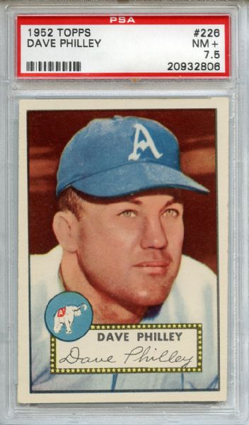 1952 Topps 226 Dave Philley PSA NM+ 7.5
