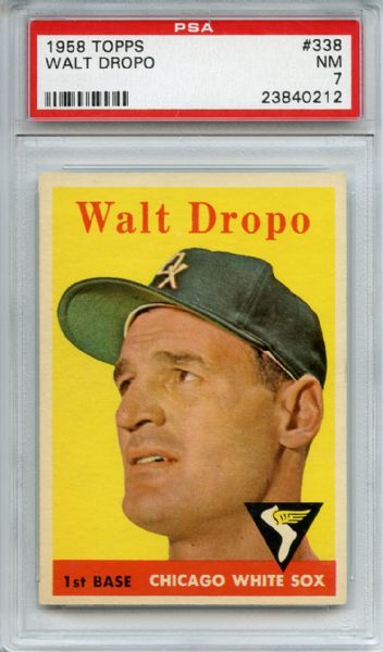 1958 Topps 338 Walt Dropo PSA NM 7