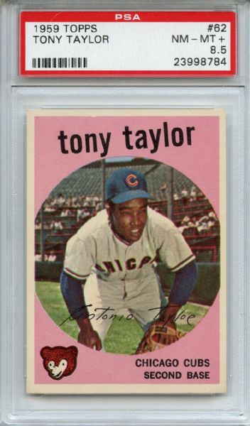 1959 Topps 62 Tony Taylor PSA NM-MT+ 8.5