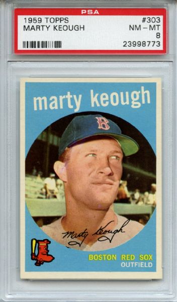 1959 Topps 303 Marty Keough PSA NM-MT 8