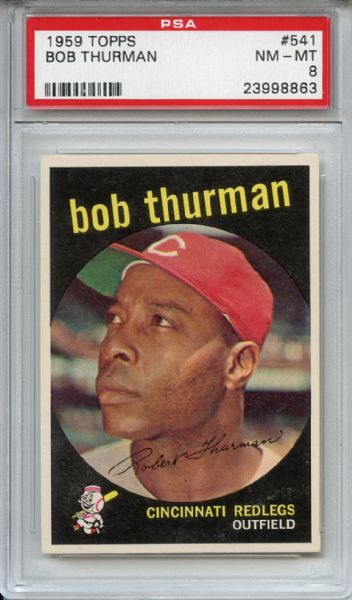 1959 Topps 541 Bob Thurman PSA NM-MT 8