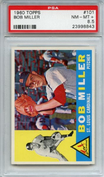 1960 Topps 101 Bob Miller PSA NM-MT+ 8.5